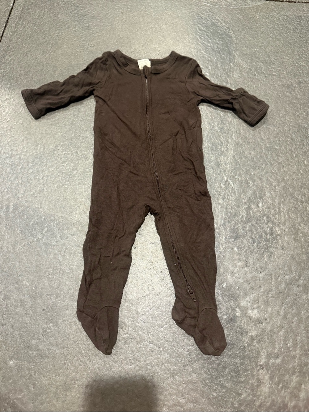 kate quinn Brown Zip Front Footed One-Piece